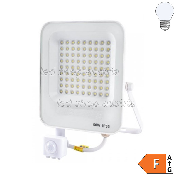 (Bild für) LED SMD Fluter mit Bewegungsmelder 90° weiß 50W kaltweiß