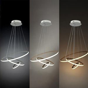 78W LED CCT Pendelleuchte Dimmbar Weiß 3-fach