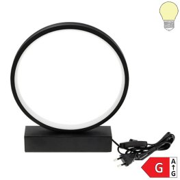 7W LED Tischleuchte circle schwarz warmweiß
