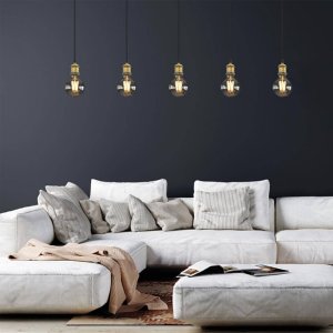 LED Pendelleuchte Vintage E27 Messing OP