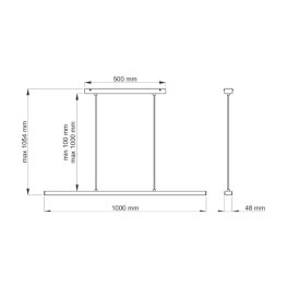 60W LED Pendelleuchte BROOKLYN 100cm neutralweiß