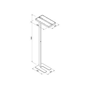 100W PREMIUM LED OFFICE Stehleuchte Up-Down