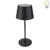 (Bild für) 2.5W Solar Akku Tischleuchte wiederaufladbar dimmbar IP54 schwarz CCT
