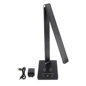 5W LED Tischleuchte CCT mit wireless charging für Smartphones schwarz
