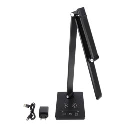 7W LED Tischleuchte CCT mit wireless charging für Smartphones schwarz