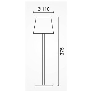 2,5W LED Tischleuchte mit Akku schwarz CCT dimmbar