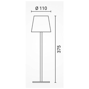 2,5W LED Tischleuchte mit Akku weiß CCT dimmbar