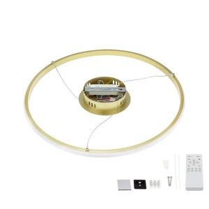 30W LED CCT Pendelleuchte dimmbar gold gebürstet Ø50cm