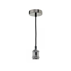 Vintage Pendelleuchte E27 schwarz OP