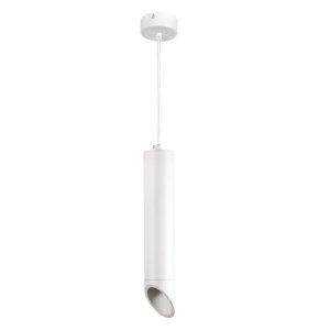 LED Pendelleuchte Slanted GU10 30cm weiß mit weißem Reflektor