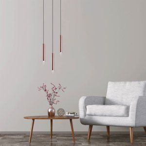 LED Pendelleuchte GU10 30cm kaffeegold
