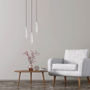 LED Pendelleuchte GU10 30cm Chrom