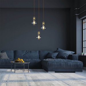 LED Pendelleuchte Vintage E27 messing