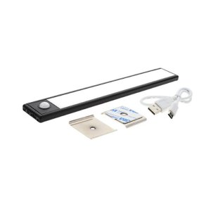 LED Akku- Schrankleuchte 1.5W schwarz mit Bewegungsmelder warmweiß
