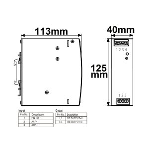 LED Hutschienen Netzteil 150W 48V DC