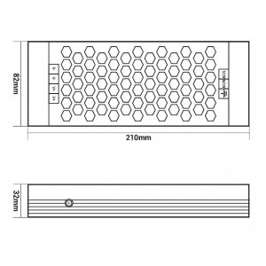 LED Netzteil für LED Leuchtmittel - 24V 200W DC Metall Slim