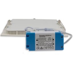 LED Downlight, 15W, eckig, ultraflach, blendungsreduziert, weiß, warmweiß, dimmbar CRI90