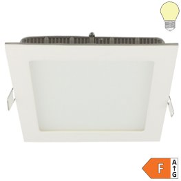 LED Downlight, 15W, eckig, ultraflach, blendungsreduziert, weiß, warmweiß, dimmbar CRI90