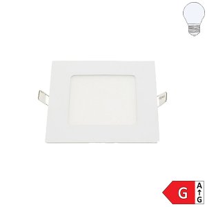6W LED Mini Einbau- Panel quadratisch inkl. Trafo kaltweiß