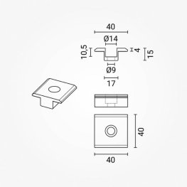 Montagehalterung für Solarpanels 35mm Mittelklemme