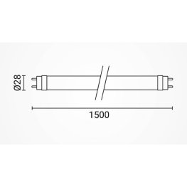 150cm LED "Retrofit" T8 Röhre Kunststoff HL mit Starter 22W neutralweiß