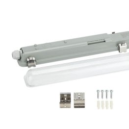 T8 Wannenleuchte IP65 für LED Röhren 60cm 1-flammig