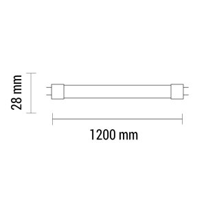 120cm G13/T8 LED SMD Röhre 1600lm 18W einseitiger Anschluss warmweiß