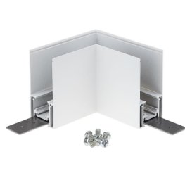 Eckstück für 48V Stromschiene R35 Magnetic Line für Direktmontage weiß