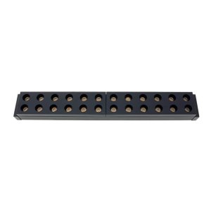 10W LED Strahler 24-flammig für 48V Stromschiene Mini Magnetic Line schwarz warmweiß