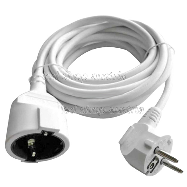 (Bild für) Verlängerungskabel 3x1,5mm2 5m Länge mit Stecker u. Steckdose