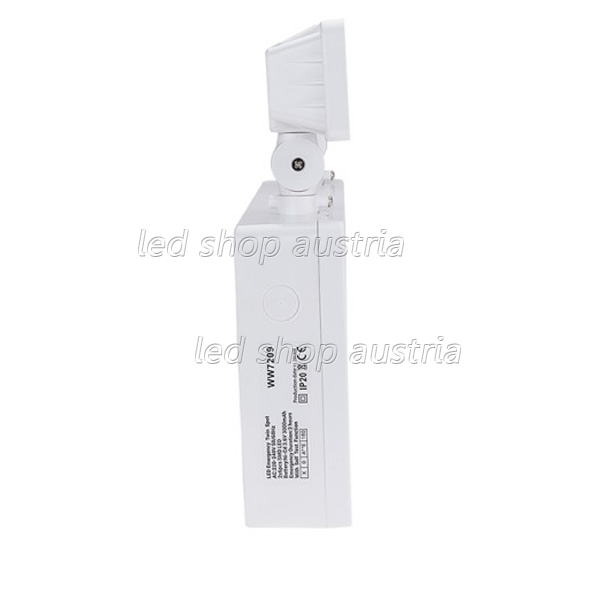 (Bild für) LED Notleuchte 2-flammig 3.6V 3000mAh mit Selbsttest kaltweiß