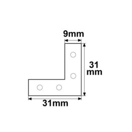 Eckverbinder f. CORNER20N Double/Single 90° 4er Set
