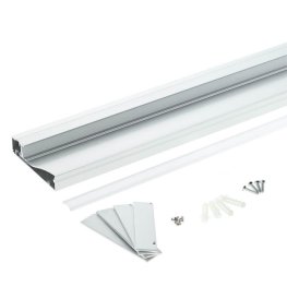 SET: LED Sockelleistenprofil V1 Silber 2m