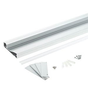 SET: LED Sockelleistenprofil V1 Silber 2m