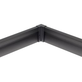 Eckverbinder für LED Sockelleistenprofil V1 Schwarz