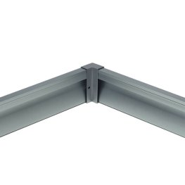 Eckverbinder für LED Sockelleistenprofil V1 Grau Metallic