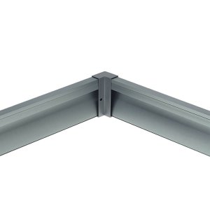 Eckverbinder für LED Sockelleistenprofil V1 Grau Metallic