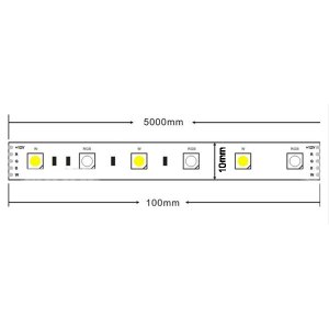LED Stripe 12V RGB+weiß (RGB-W) 5m Rolle selbstkelbend 10mm