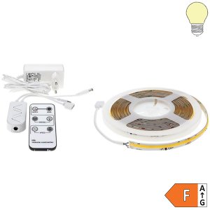 SET: LED COB Streifen digital 24V 8W/m warmweiß 5m inkl. Steuerung und Netzteil