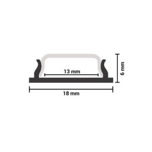 LED Profil ALU MICRO 2000mm
