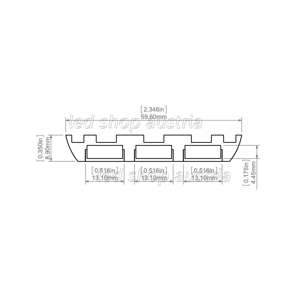 (Bild für) LED Profil TRIADA Silber 2000mm