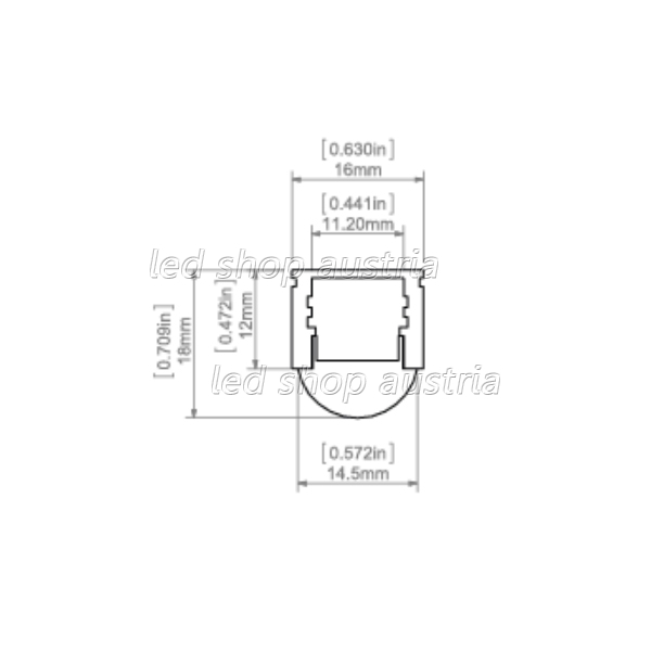 (Bild für) LED Profil REGULOR Silber 2000mm
