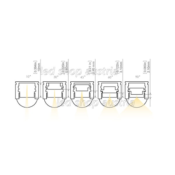 (Bild für) LED Profil REGULOR Silber 2000mm