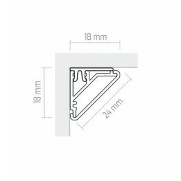 LED Profil ALU Corner LINE 2000mm