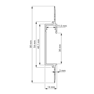 LED Profil ALU DEOLINE TYP C 2000mm