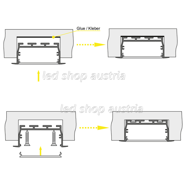 (Bild für) LED Einbau- Profil FOBOS XL 2000mm