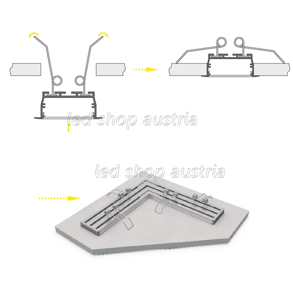 (Bild für) LED Einbau- Profil FOBOS XL 2000mm