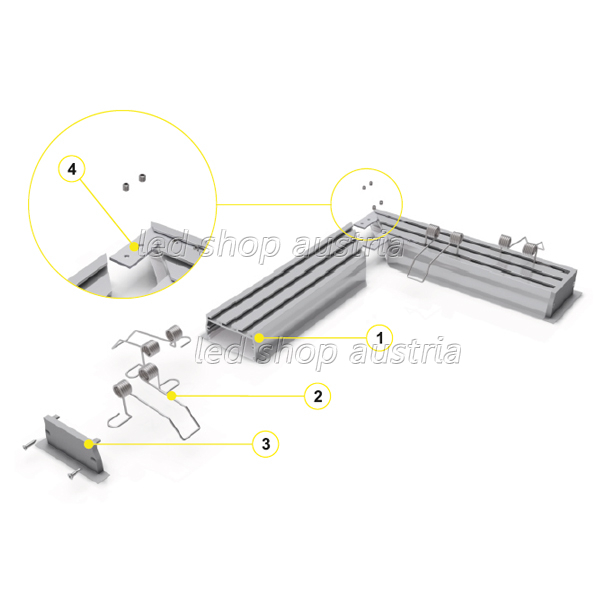 (Bild für) LED Einbau- Profil FOBOS XL 2000mm