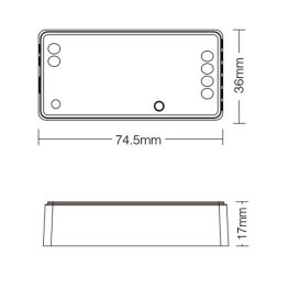 WIFI LED 2 in 1 12A Receiver/Dimmer/Push Dimmer (Pilot)