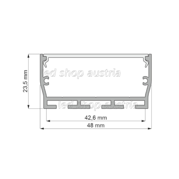 (Bild für) LED Aufbau- Profil JAPET XL 2000mm